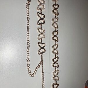 Vintage 90’s Gold Tone Belt With Butterflies Adjustable Approximately 32-42 Inch